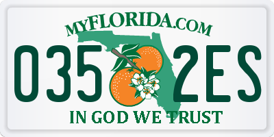 FL license plate 0352ES