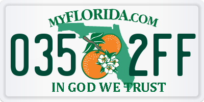 FL license plate 0352FF