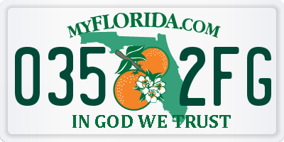 FL license plate 0352FG