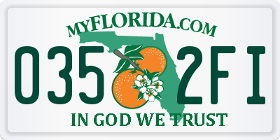 FL license plate 0352FI