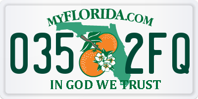 FL license plate 0352FQ