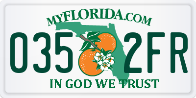 FL license plate 0352FR