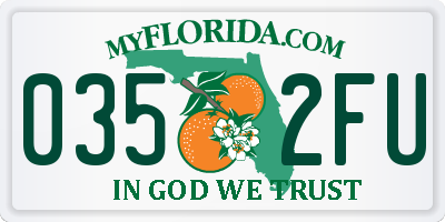 FL license plate 0352FU