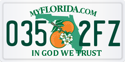 FL license plate 0352FZ