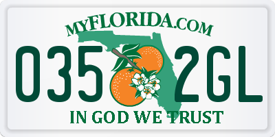 FL license plate 0352GL