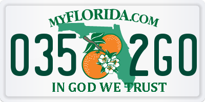 FL license plate 0352GO