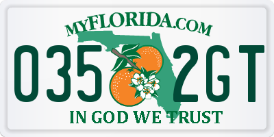 FL license plate 0352GT