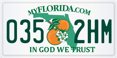 FL license plate 0352HM