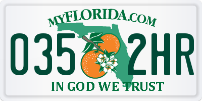 FL license plate 0352HR