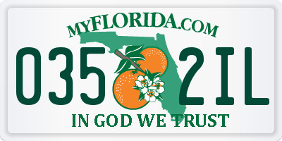 FL license plate 0352IL