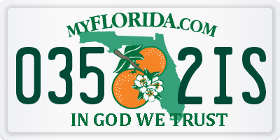 FL license plate 0352IS