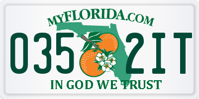 FL license plate 0352IT