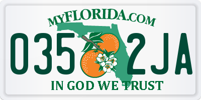 FL license plate 0352JA