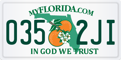 FL license plate 0352JI