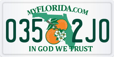 FL license plate 0352JO