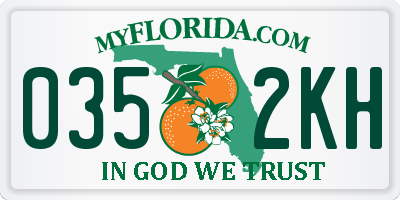 FL license plate 0352KH