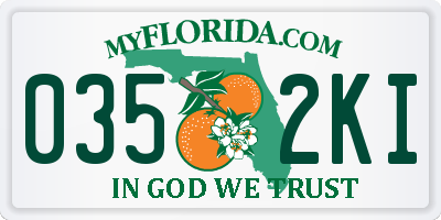 FL license plate 0352KI