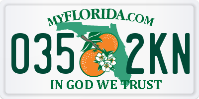 FL license plate 0352KN