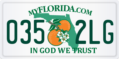 FL license plate 0352LG