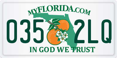 FL license plate 0352LQ