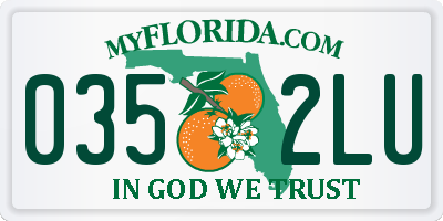 FL license plate 0352LU