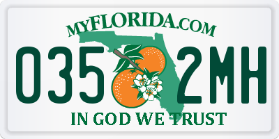 FL license plate 0352MH
