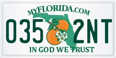 FL license plate 0352NT