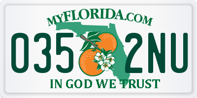 FL license plate 0352NU