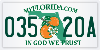 FL license plate 0352OA