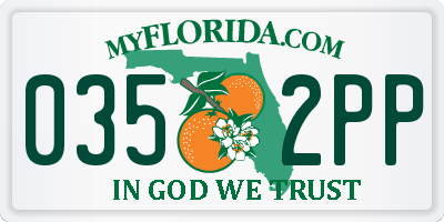 FL license plate 0352PP