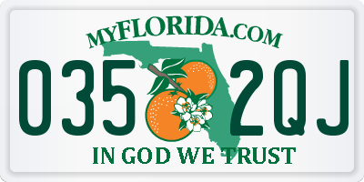 FL license plate 0352QJ