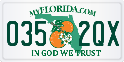 FL license plate 0352QX