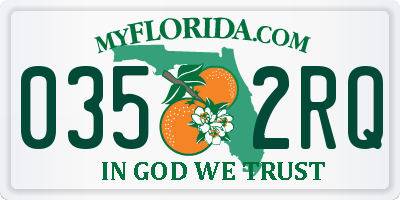 FL license plate 0352RQ