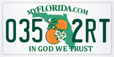 FL license plate 0352RT