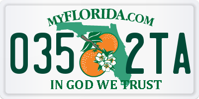 FL license plate 0352TA