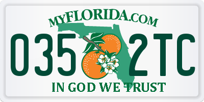 FL license plate 0352TC