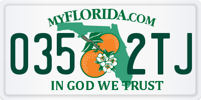 FL license plate 0352TJ