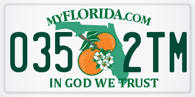 FL license plate 0352TM