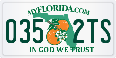 FL license plate 0352TS