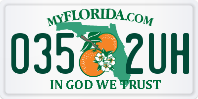 FL license plate 0352UH