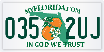FL license plate 0352UJ