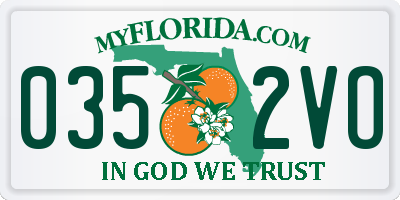 FL license plate 0352VO