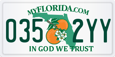 FL license plate 0352YY