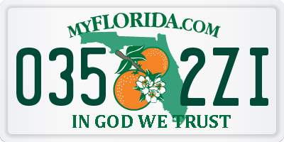 FL license plate 0352ZI
