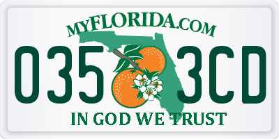 FL license plate 0353CD