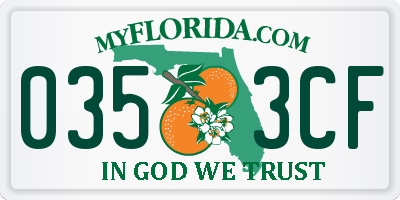 FL license plate 0353CF
