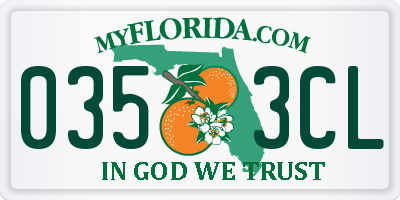 FL license plate 0353CL