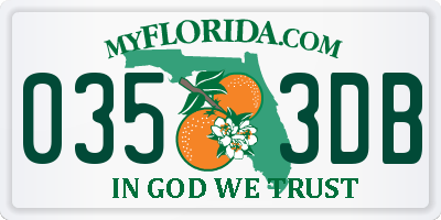 FL license plate 0353DB