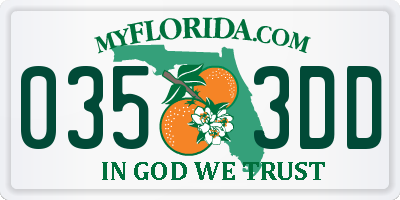 FL license plate 0353DD