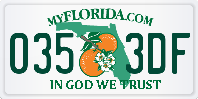 FL license plate 0353DF